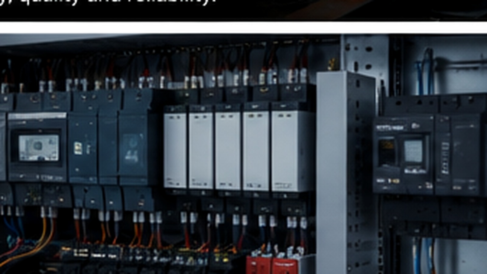 Industrial PLC and electrical control equipment installed in a cabinet